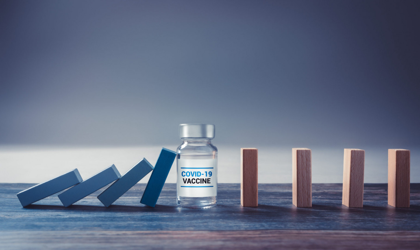 COVID-19 vaccine stopping domino effect. COVID-19 vaccine stopping domino effect.